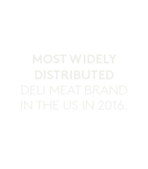 White icon for most widely distributed deli meat brand in the U.S. in 2016