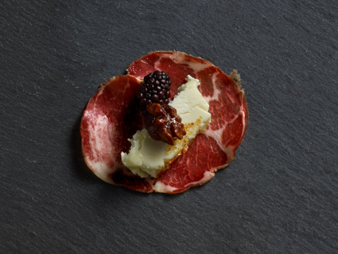 At The Coppa Perfect Charcuterie Bite