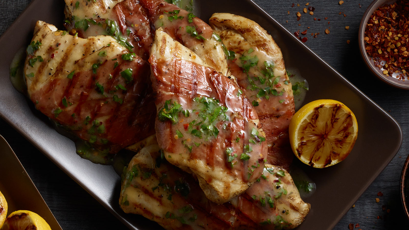 Grilled Prosciutto-Wrapped Chicken Breasts
