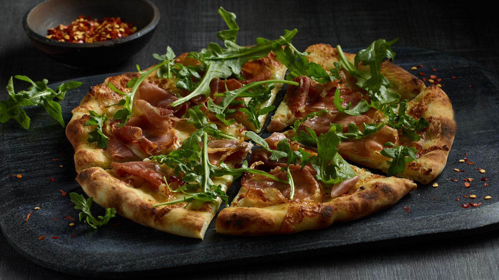 Prosciutto and Arugula Pizza