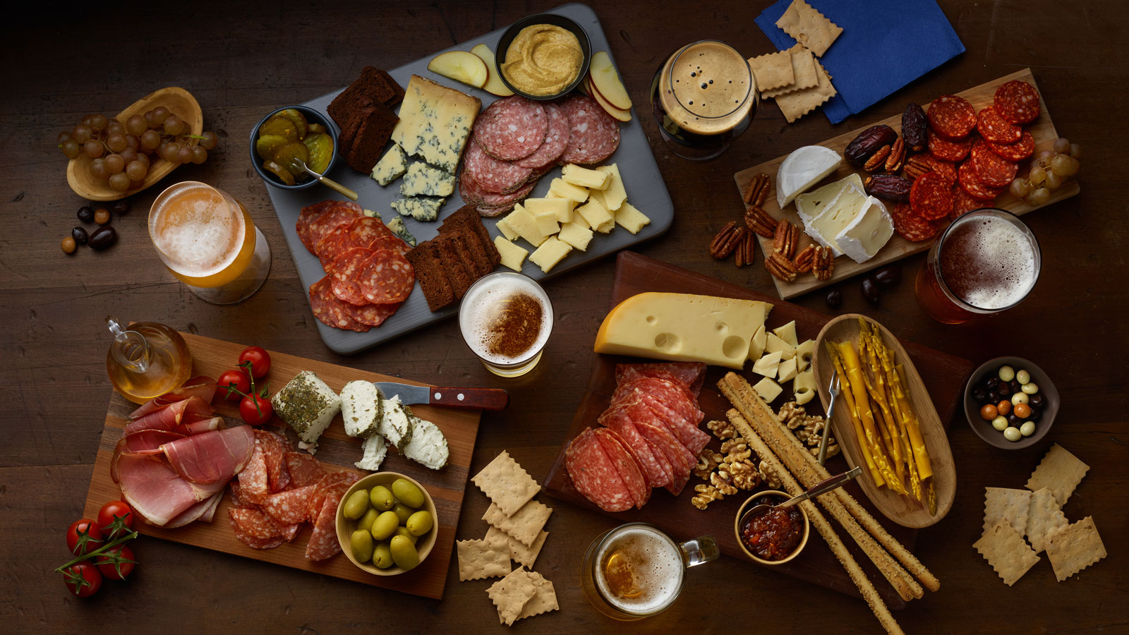 Craft Meats and Beer Tasting Board