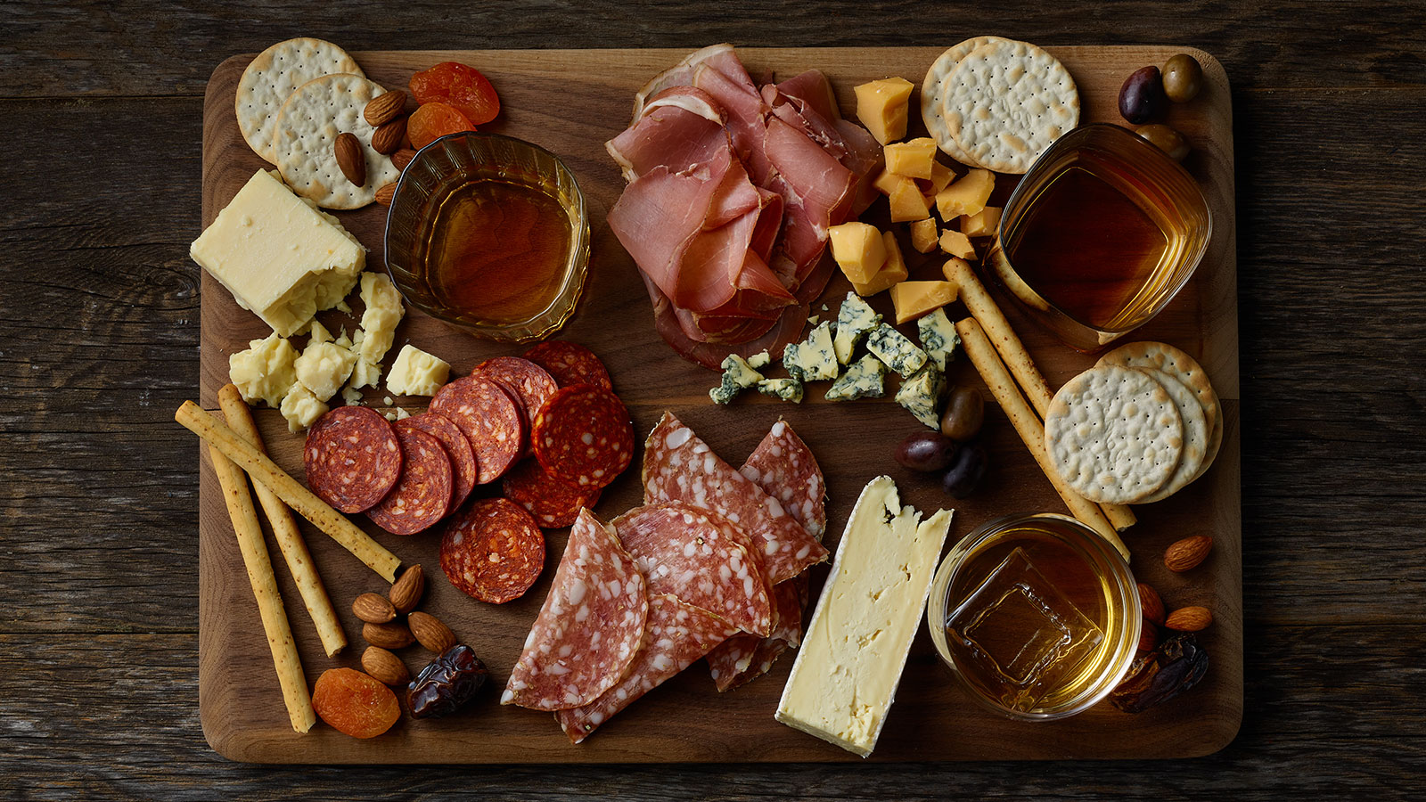 Craft Meats and Whiskey Tasting Board