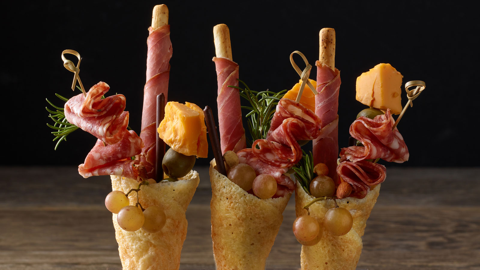 Parmesan Charcuterie Cones